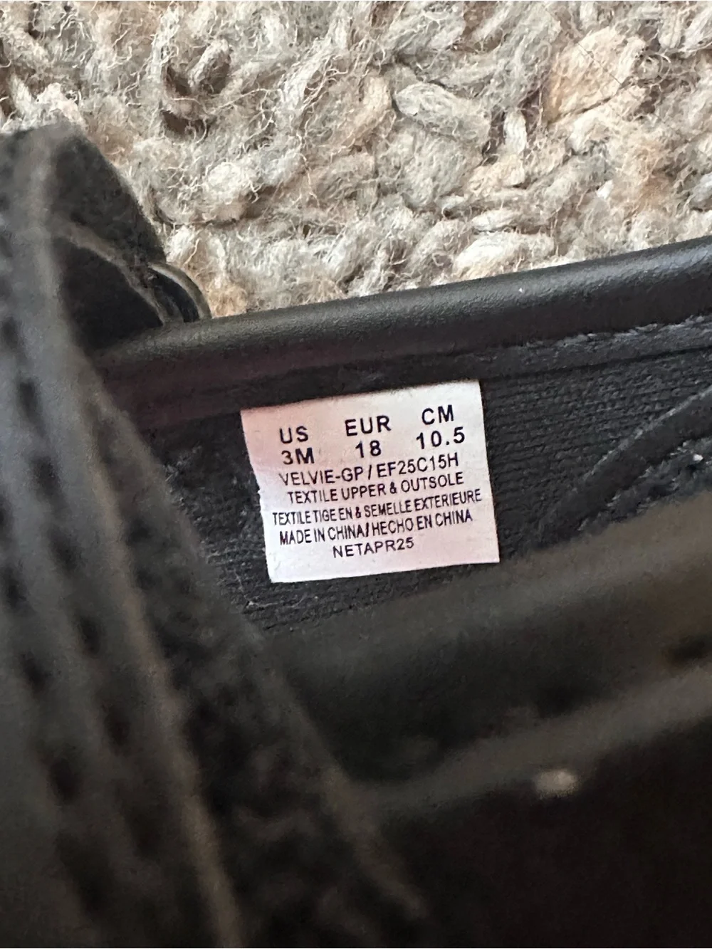 Infant Black Mary Jane Shoes with Pink Insole